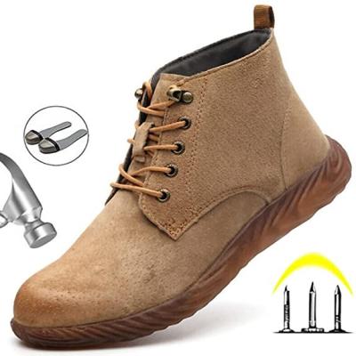 China Anti-Static Men's Casual Leather Steel Toe Safety Shoes Boot For Men for sale