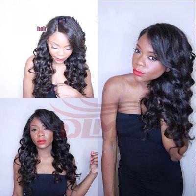 China High quality body wave accept cheap middle part u part custom hair peruvian hair wigs for color woman free shipping for sale