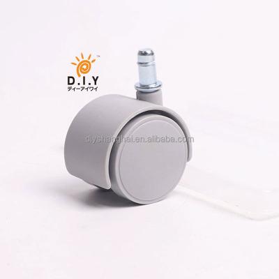 China Modern D.I.Y Furniture Nylon PU Caster Wheels For Office Chair Baby Bed Caster Wheel Without Brake for sale