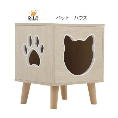 China Fashion 4ft Solid Wooden Pet Cage Cat Claw Carving Small Pet Cage for sale