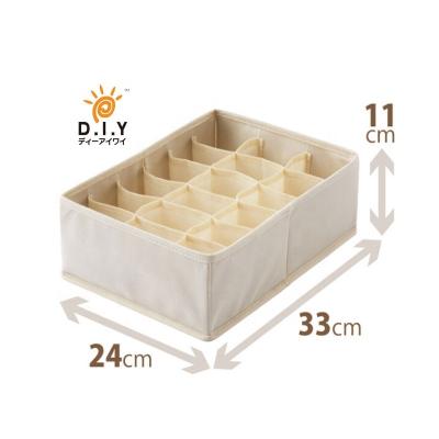 China 16 Grids Closet Organizer Cute Underwear Sock Storage Box Eco-friendly Nonwoven Drawer for sale