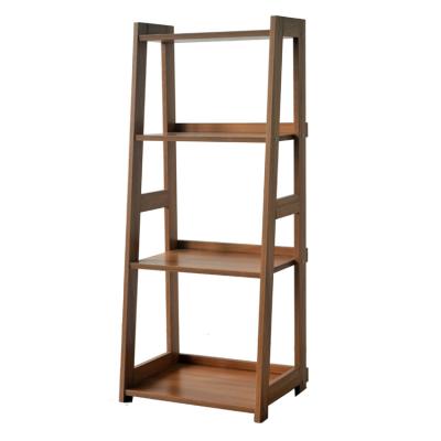 China Low Price Viable Steel D.I.Y Solid Wood Shelf Display Rack High Quality Hot Selling Simple Trapezoidal Multilayer Rack for sale