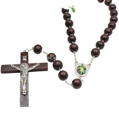 China Large Religious Wooden Bead Wall Rosary for sale