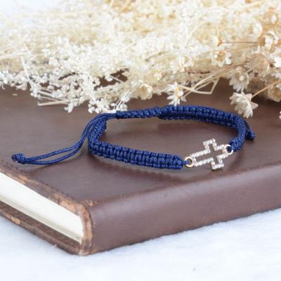 China Excellent promotion A&J after-sales service rope devotional bracelet; rope knotted bracelet; cross bracelet for sale