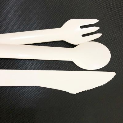 China Traditional Paper Cutlery Set 100% Biodegradable Paper Spoon And Fork Paper Cutlery for sale