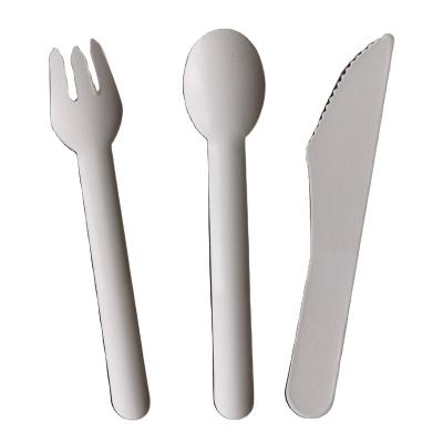 China 2021 New Arrivals Eco-Friendly Cheap Paper Spoon/Fork/Knife Disposable Compostable Cutlery for sale