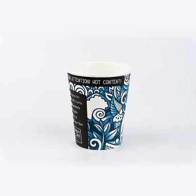 China 8 12 Ounce Disposable Logo Printed Coffee Paper Cup Disposable for sale