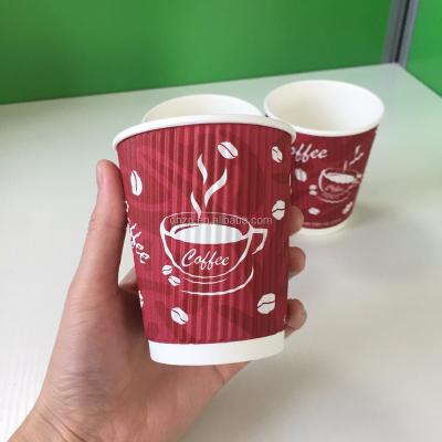 China 12oz 16oz Biodegradable Double Wall Coffee Disposable Eco Friendly Stocked Hot Paper Cup With Lid for sale