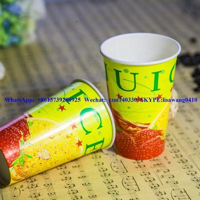 China Anhui Environmental Friendly Free Samples Bottom Price Paper Juice Cup for sale