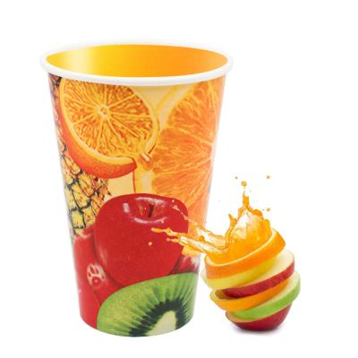 China 16 20 22 oz Disposable Custom Logo Soda Cola Juice Cups Double Cold Drinks PE Coated Single Wall Paper Cup for sale