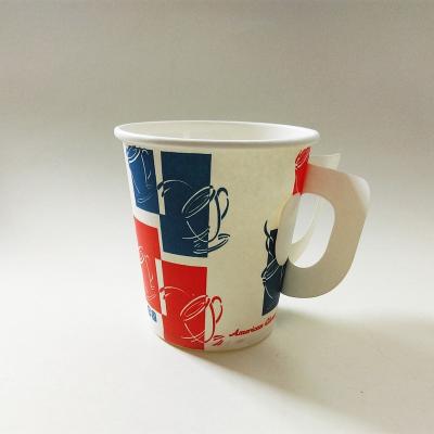 China Manufacturer Price Disposable Tea Coffee Take Away Paper Cups With Anqing Handle for sale