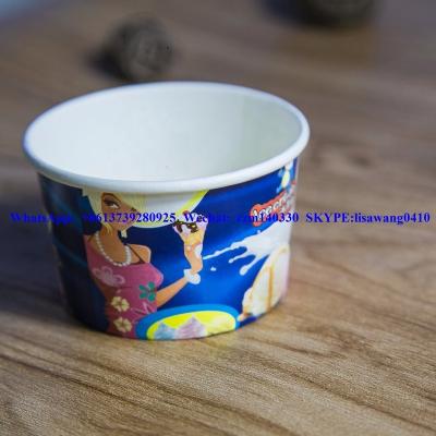 China Anhui Environmental Friendly Free Samples Lower Price Custom Printed Ice Cream Paper Cups for sale