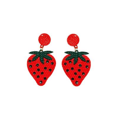 China CLASSIC summer fresh fruit earrings resort style watermelon strawberry earrings beautiful and cool drop for sale