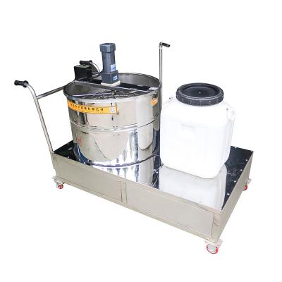 China Bee Farm Manual Grow Small Simple Self-Inverting Honey Extractor Honey Processing Bee Honey Filter Machines for sale