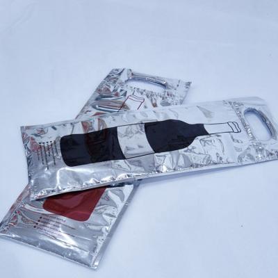 China Waterproof Alcohol Think Aluminum Foil Cooler Reusable Heat Insulation Ziplock Bag For Drinks Red Wine for sale