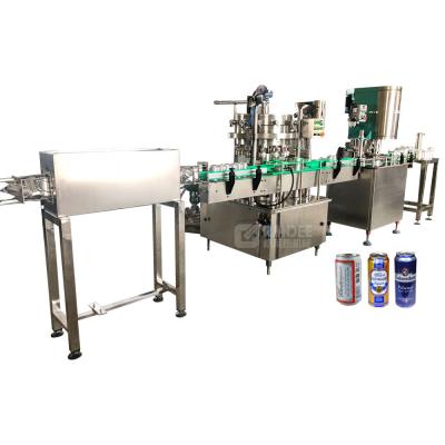 China Automatic Linear Type Aluminum Can Machine Food Filling Sealing Line for sale