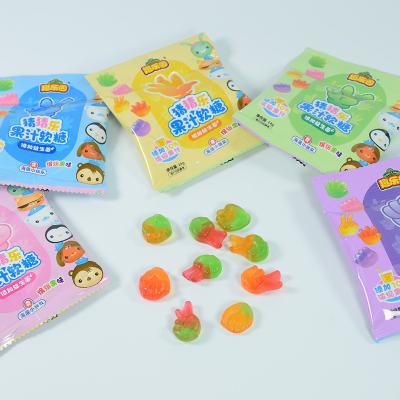 China Full Size Factory Private Label Cartoon Print Individually Wrapped 10% Concentrated Fruit Juice Gummy Candy Customized Shape Gummies for sale