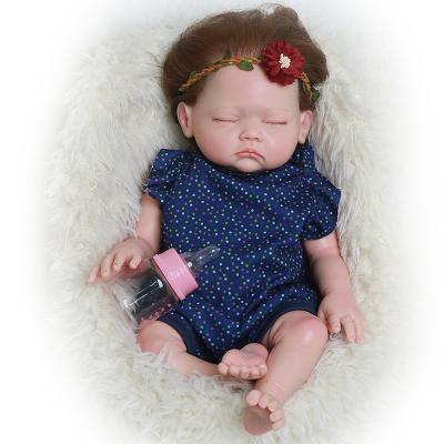 China Handmade Baby Girl Real Life Sleeping Baby Dolls Body Toy Wholesale New Design Soft Smile Cartoon Realistic Newborn Baby Dolls for sale