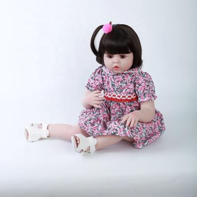 China Silicone Toy Soft Loli Doll Baby Cartoon Toy Most Popular Cotton Body Doll Reborn in Floral Skirt for Girl Surprise Toys Dolls for sale