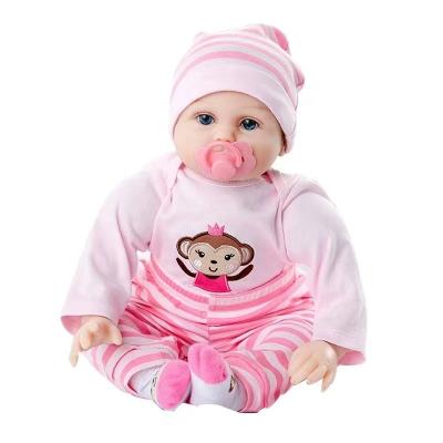 China Cartoon Toy High Quality Eco-Friendly 22 Inch Cute Baby - Vinyl Silicone Reborn Doll Pattern Dolls With Soft Infant Clothes for sale