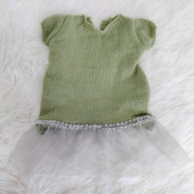 China Toy Summer New Western Style Cartoon Baby Children's One-Piece Sweat Dress For 18-22 Inch Reborn Giry Doll for sale