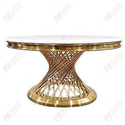 China Modern popular tea coffee table for living room furniture metal marble modern coffee table luxury gold round coffee tables for sale