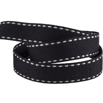 China Wholesale High Quality 15 Mm Recyled 3/8 Inch 9mm Double Sided Saddle Quilted Plain Grosgrain Ribbon for sale