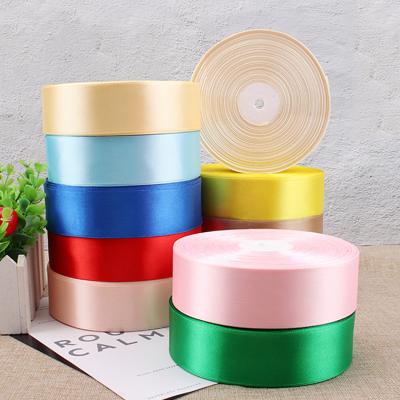 China Wholesale Recyled Stock Sanding Ribbon, 2cm Solid Color Single Face Satin Ribbon for sale