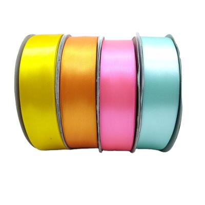 China Single Face Polyester Satin Ribbon 38mm Recyled Inch 1-1/2 Stock Wholesale Various Colors for sale