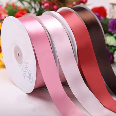 China Wholesale Custom Recyled The Ribbon Boutique, 1 inch 25mm Single Face Polyester Satin Ribbon for sale