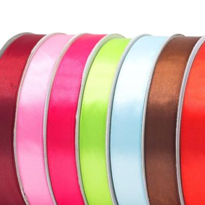 China Viable NO MOQ 5/8inch 1.5cm Single Face 100% Polyester Satin Ribbon Wholesale Wholesale for sale