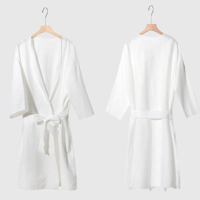 China Beauty Salon Disposable Nonwoven Bathrobe Mens Womens Spa Robes Kimono Eco-Friendly Dressing Gown for sale