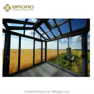 China Sliding Sunlight Room Sloped Aluminum Glazed Glazing System for sale