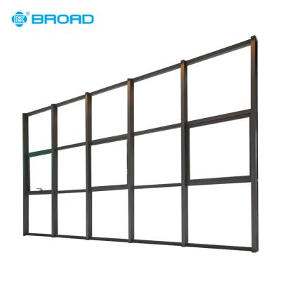 China modern aluminum 1 slider 2sliders/3 unitized curtain walls stained glass design walls design factory sale for sale