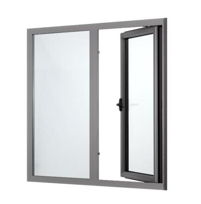 China Chinese Factory Aluminum Double Swing Glass Casement Hinged Window for sale