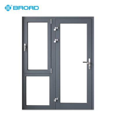 China Aluminum Swing Thermal Break Casement Door With Casement Door Kitchen And Fixed Window for sale