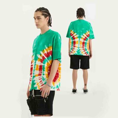 China 2021 new fashion style Anti-wrinkle tie-dye T-shirt plus size casual T-shirt summer dresses T-shirts mens oversize-t-shirt for sale