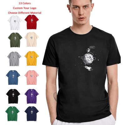 China Anti-Wrinkle New Design Luxury Quality Cotton Loose Fit Little Drop Shoulder Brand White Men's Oversized T-Shirt for sale