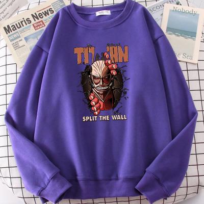 China Anti-Wrinkle Drop Shipping Winter Trend Couple Loose Oversized Top Men's Hoodless Round Neck Long Sleeve Marked Pullover Sweater for sale