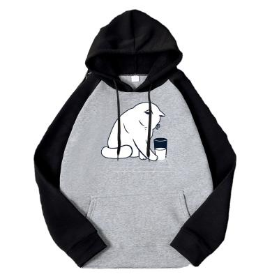 China Anti-Wrinkle Drop Shipping Anime Men's 400gsm Cotton Hoodies Covering Bear Hoodie Custom Printed Logo Hoodies for sale