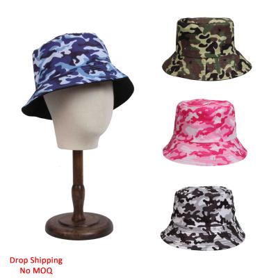 China Casual Army Bucket Hats Cheap Camouflage Fishman Hats Custom Logo Printing Outdoor Sun Cotton Bucket Hat for sale