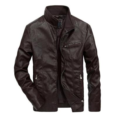 China Viable Wholesale Price Men's Factory Leather Jacket Waterproof Biker Distressed High Quality Lambskin Material for sale