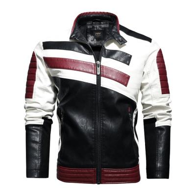 China 2021 Viable Winter Fashion Motorcycle Leather Jackets Large Size Casual Warm Coat Plus Size Men's Jackets for sale