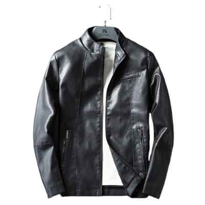 China Hiigh Sustainable Quality Custom Design Front Welt Pocket Mens Leather Zipper Bomber Jackets For Men for sale