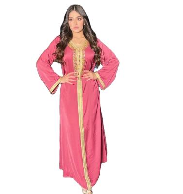 China Wholesale Kaftan Dress Plus Size High Quality Muslim Lslamic Clothing Abaya Dress CQ0034 for sale