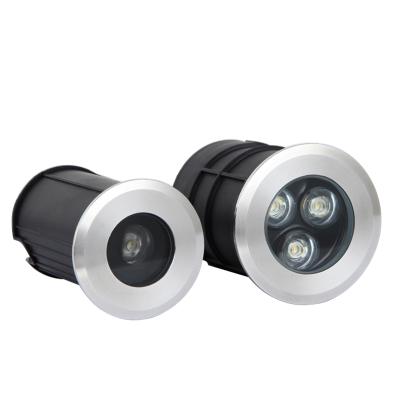 China LANDSCAPE High quality IP65 304 stainless steel RGB reseced round LED underground light for sale