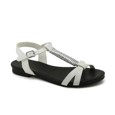 China Fashion trend comfort platform girls youth and women sandals with metallic braid t straps footbed sandals for sale