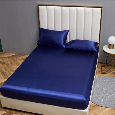 China Attractive Vibrant Color/Elegant Cozy Bedding/HOTNIU Comfort Sets Royal Blue Silk Bedset Bedding Set for sale