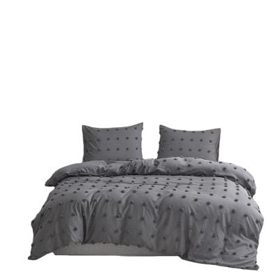 China Attractive Vibrant Color/Elegant Home Set/Wholesale Comfort HOTNIU Black Gray Dot Polyester Bed Sheet Bedding Set for sale