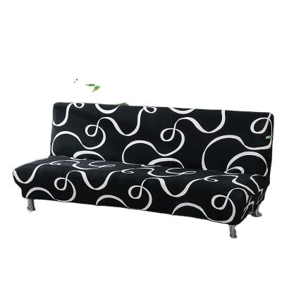 China HOTNIU Elastic Polyester Sofa Cover Folding Couch Without Arms Washable Stretch Protector Modern Sofa Slipcover Printed Fitted Furniture for sale